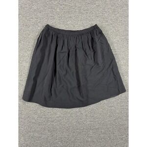Prada Skirt Womens 38 Black Viscose Silk Lined A Line Pleated Knee Length